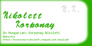 nikolett korponay business card